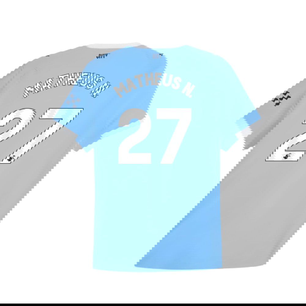 2025-2026 Man City Authentic Home Shirt (Matheus N. 27)