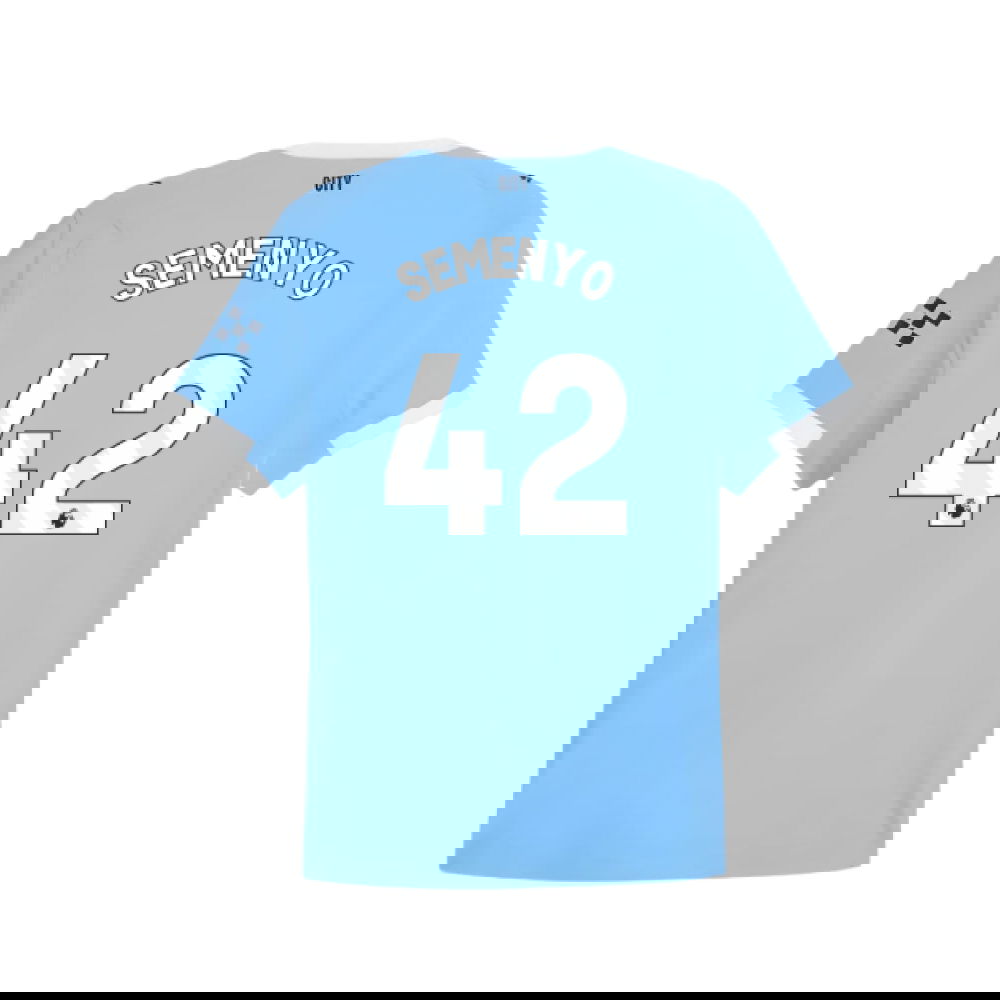 2025-2026 Man City Authentic Home Shirt (Semenyo 42)