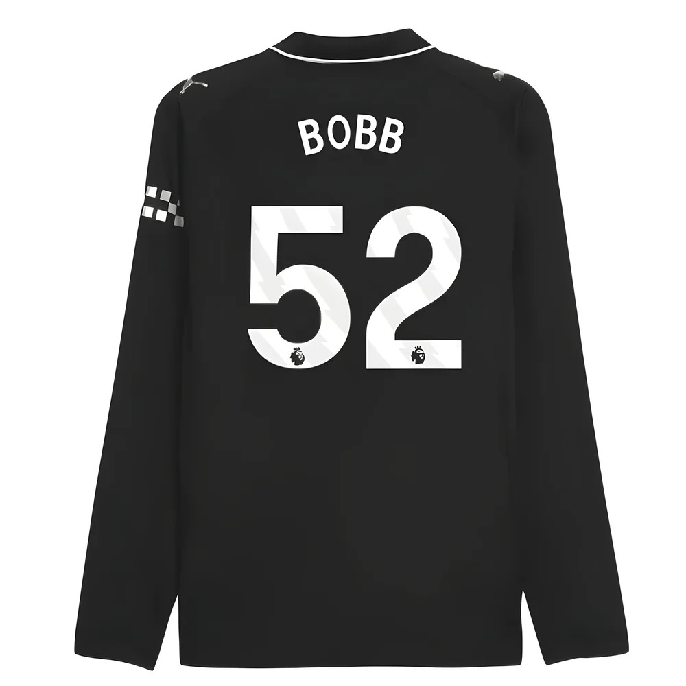 2025-2026 Man City Authentic Long Sleeve Away Shirt (Bobb 52)