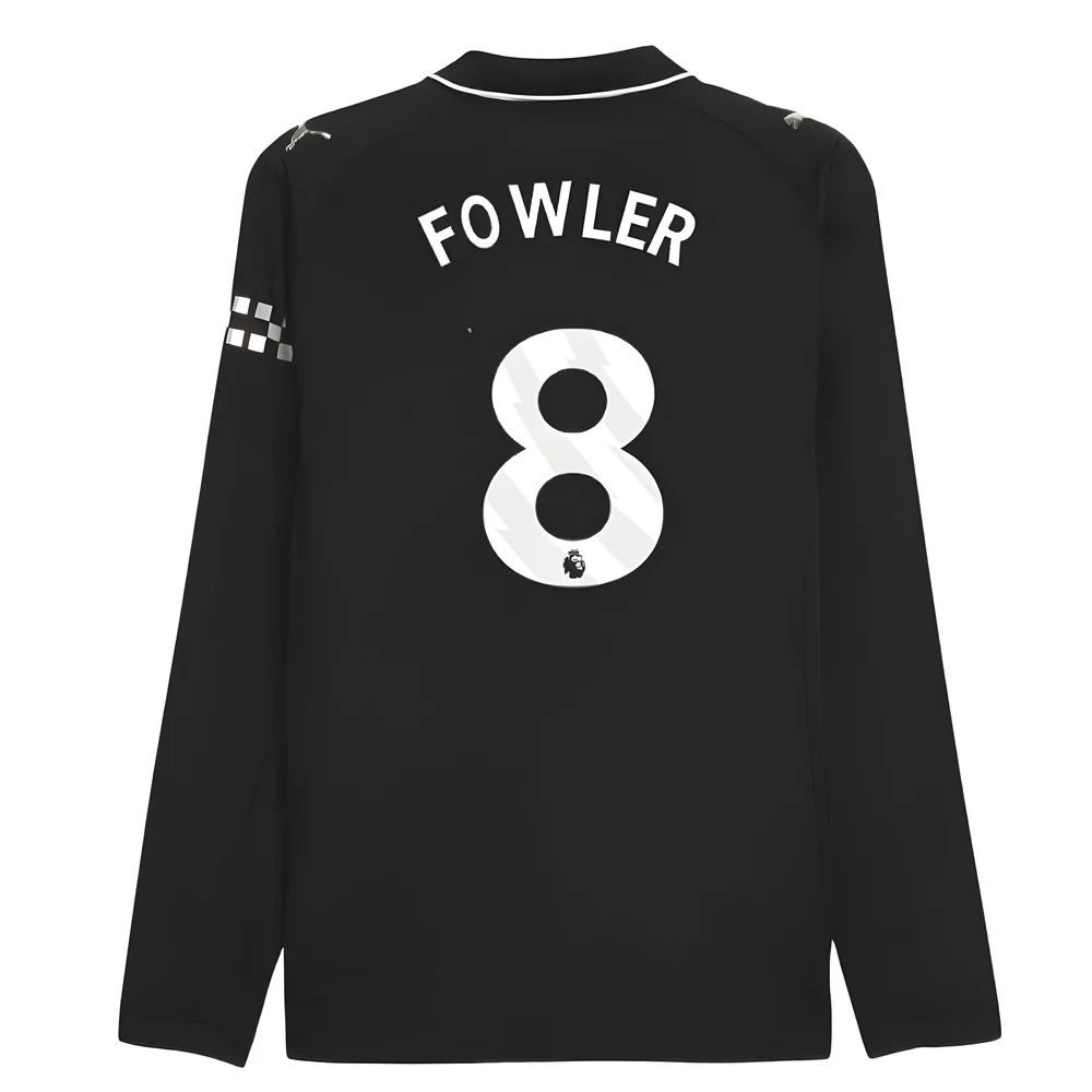 2025-2026 Man City Authentic Long Sleeve Away Shirt (Fowler 8)
