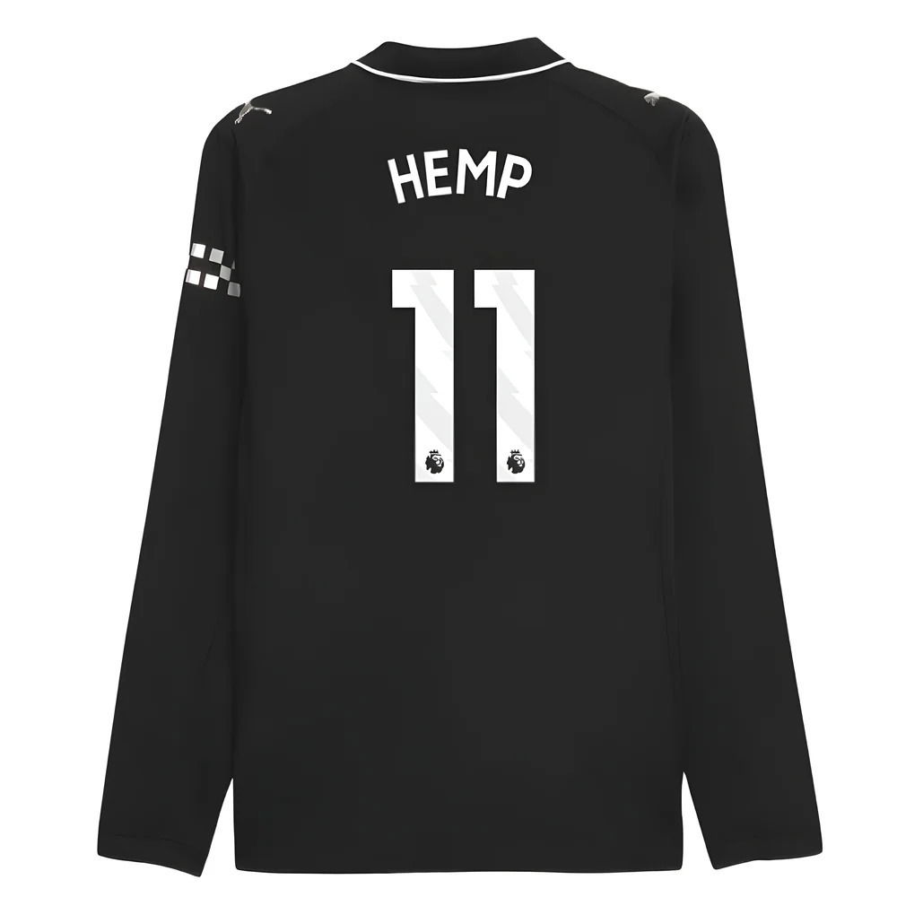2025-2026 Man City Authentic Long Sleeve Away Shirt (Hemp 11)