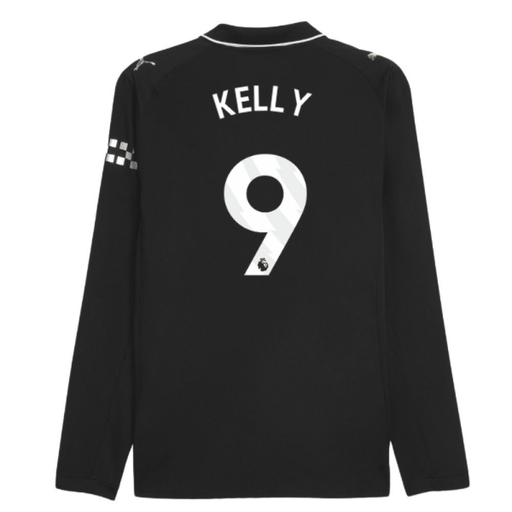2025-2026 Man City Authentic Long Sleeve Away Shirt (Kelly 9)