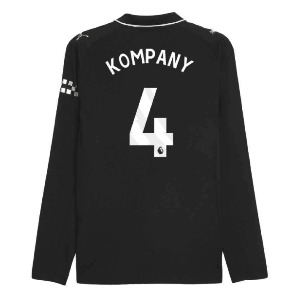 2025-2026 Man City Authentic Long Sleeve Away Shirt (Kompany 4)