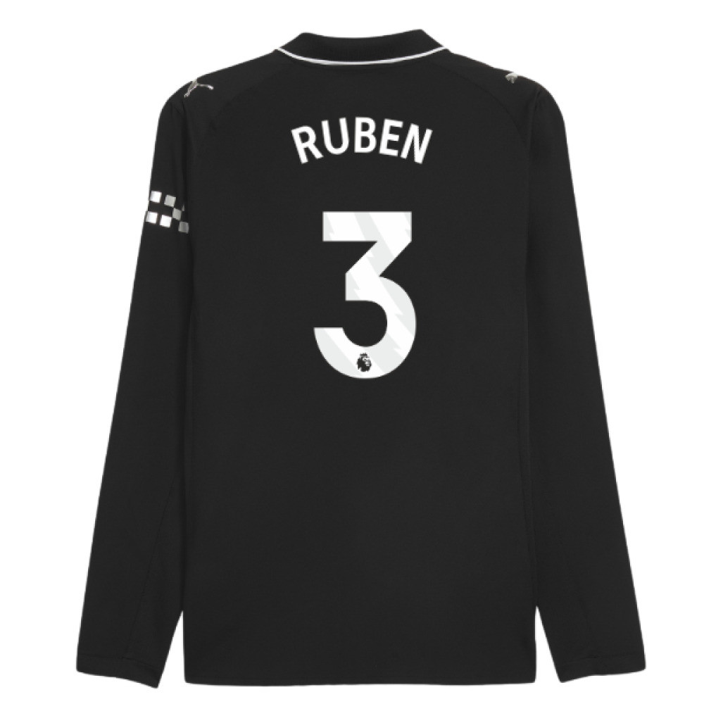 2025-2026 Man City Authentic Long Sleeve Away Shirt (Ruben 3)