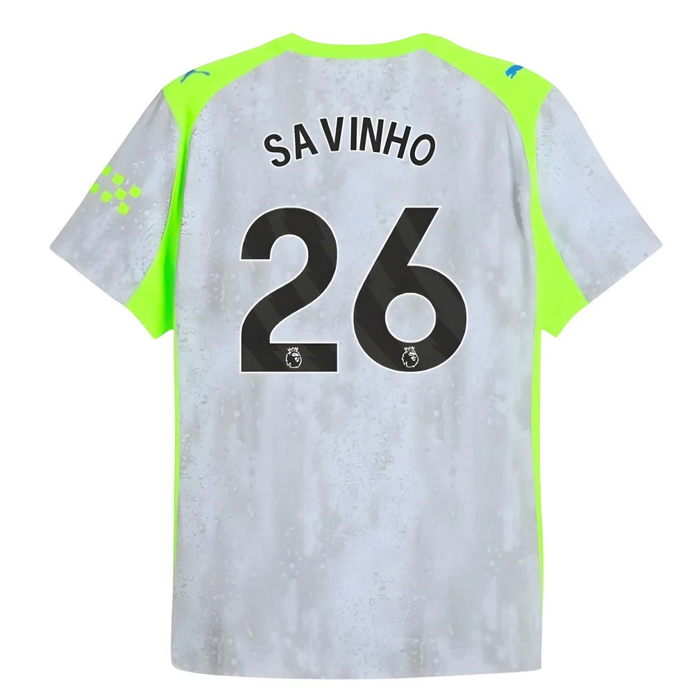 2025-2026 Man City Authentic Third Shirt (Savinho 26)