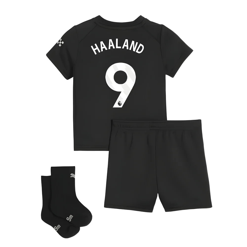 2025-2026 Man City Away Baby Kit (Haaland 9)