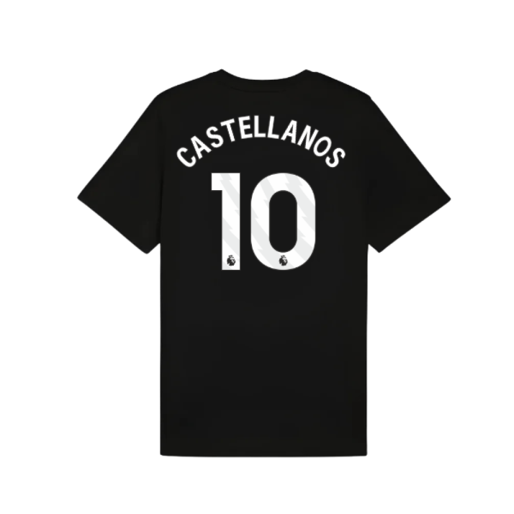 2025-2026 Man City FtblESS Tee (Black) (Castellanos 10)