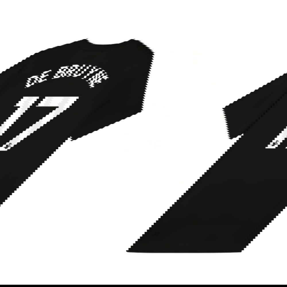 2025-2026 Man City FtblESS Tee (Black) (De Bruyne 17)