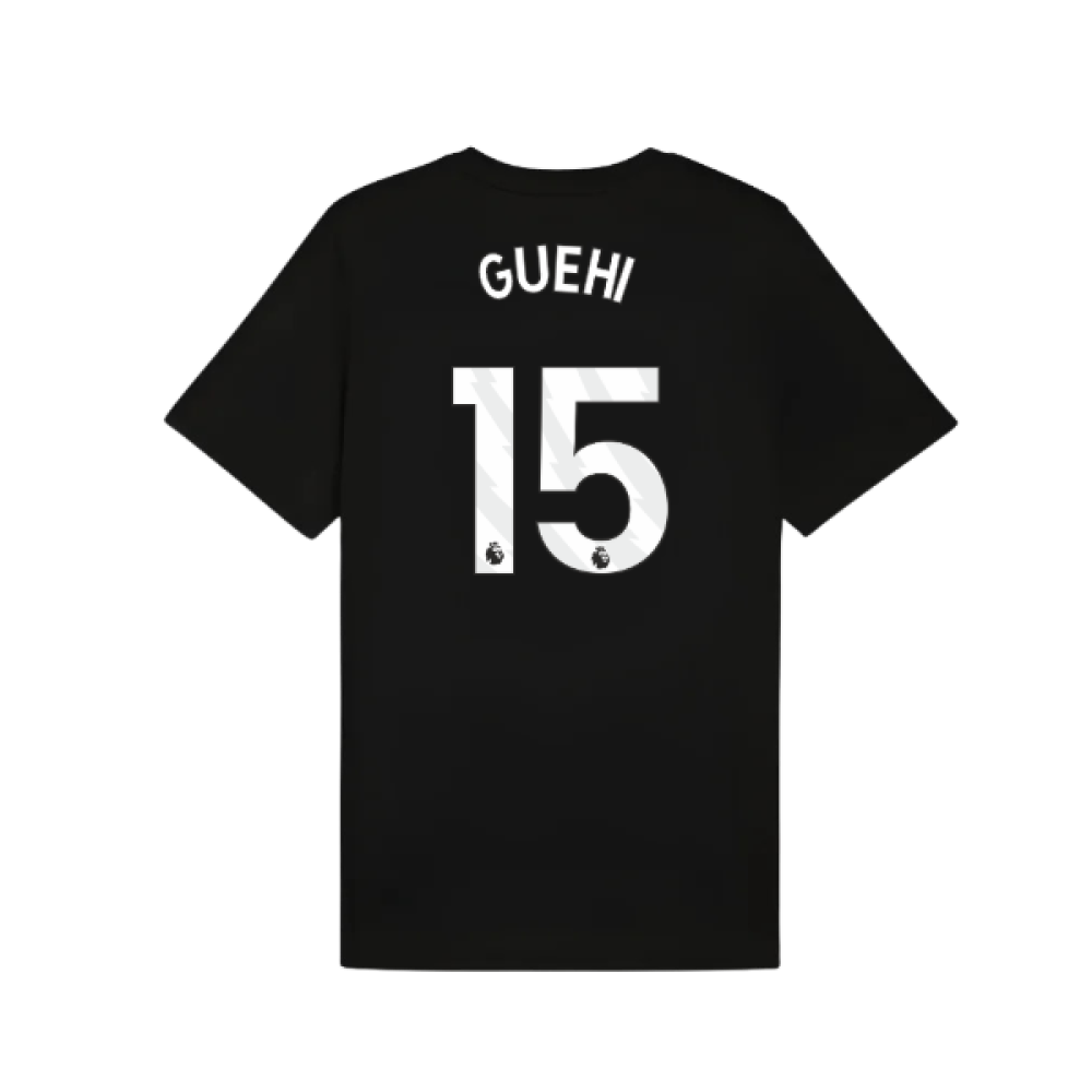 2025-2026 Man City FtblESS Tee (Black) (Guehi 15)