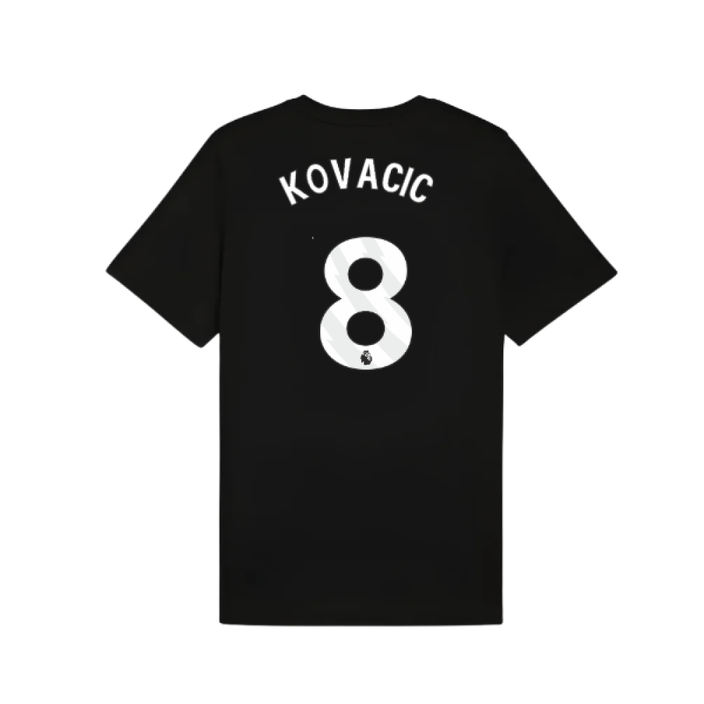 2025-2026 Man City FtblESS Tee (Black) (Kovacic 8)