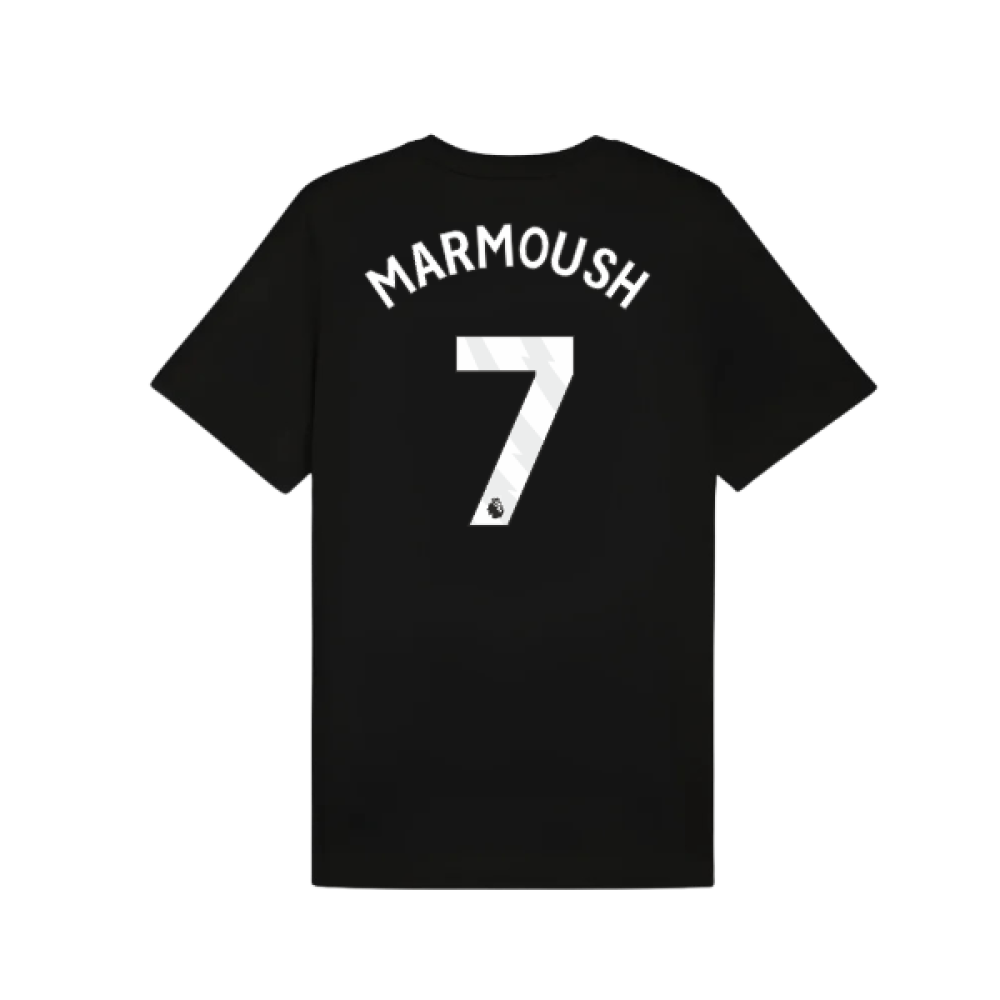 2025-2026 Man City FtblESS Tee (Black) (Marmoush 7)