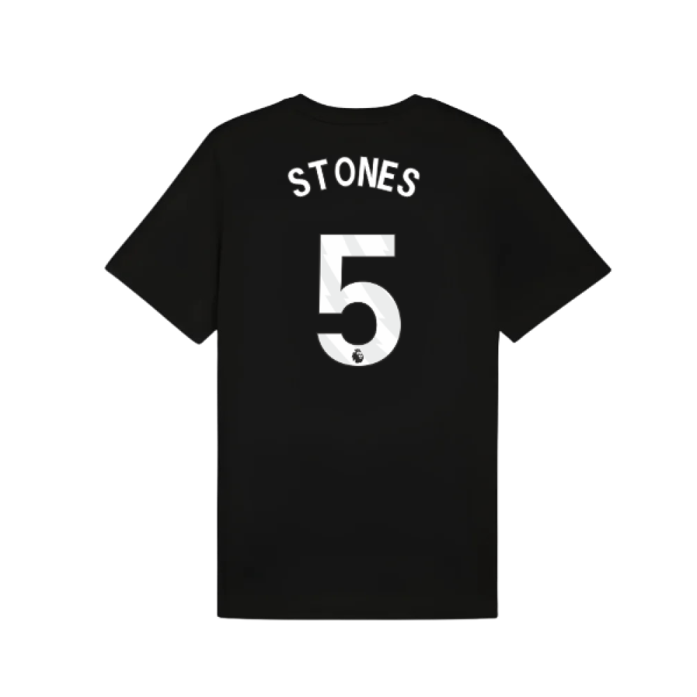 2025-2026 Man City FtblESS Tee (Black) (Stones 5)