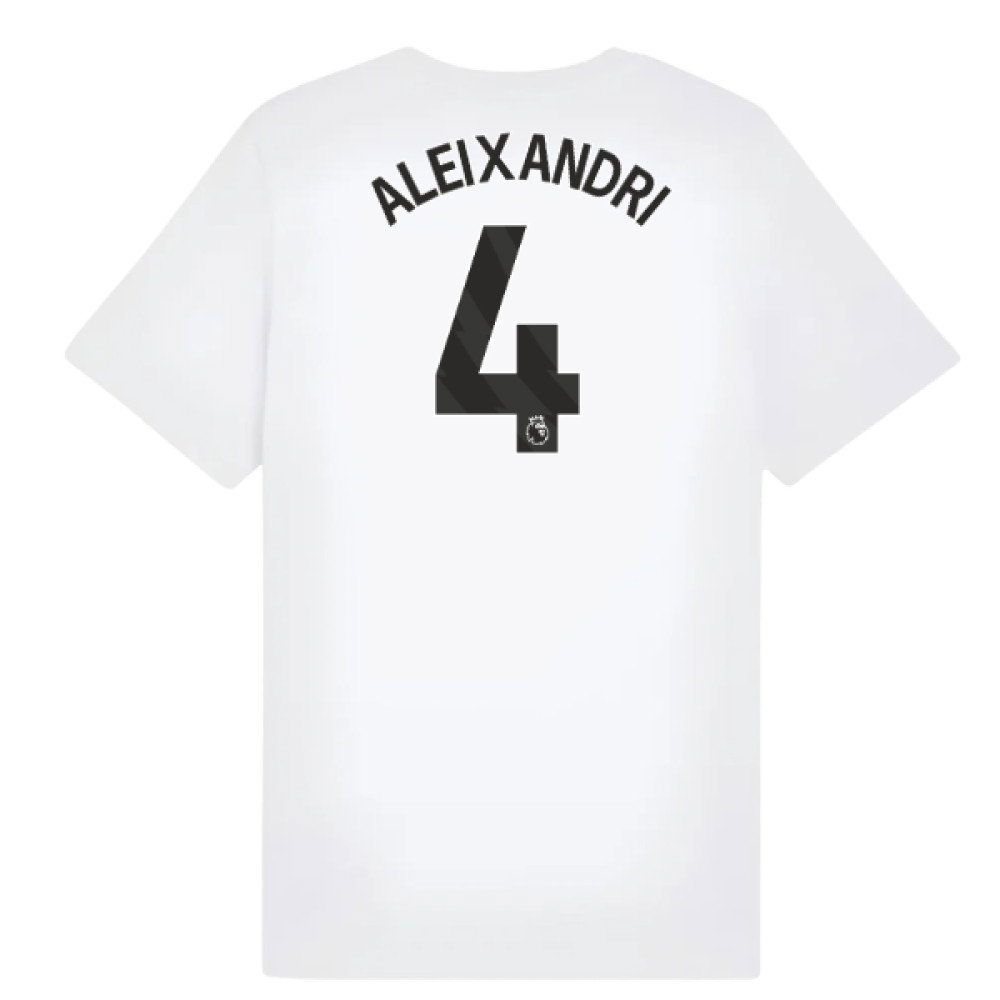 2025-2026 Man City FtblESS Tee (White) - Kids (Aleixandri 4)