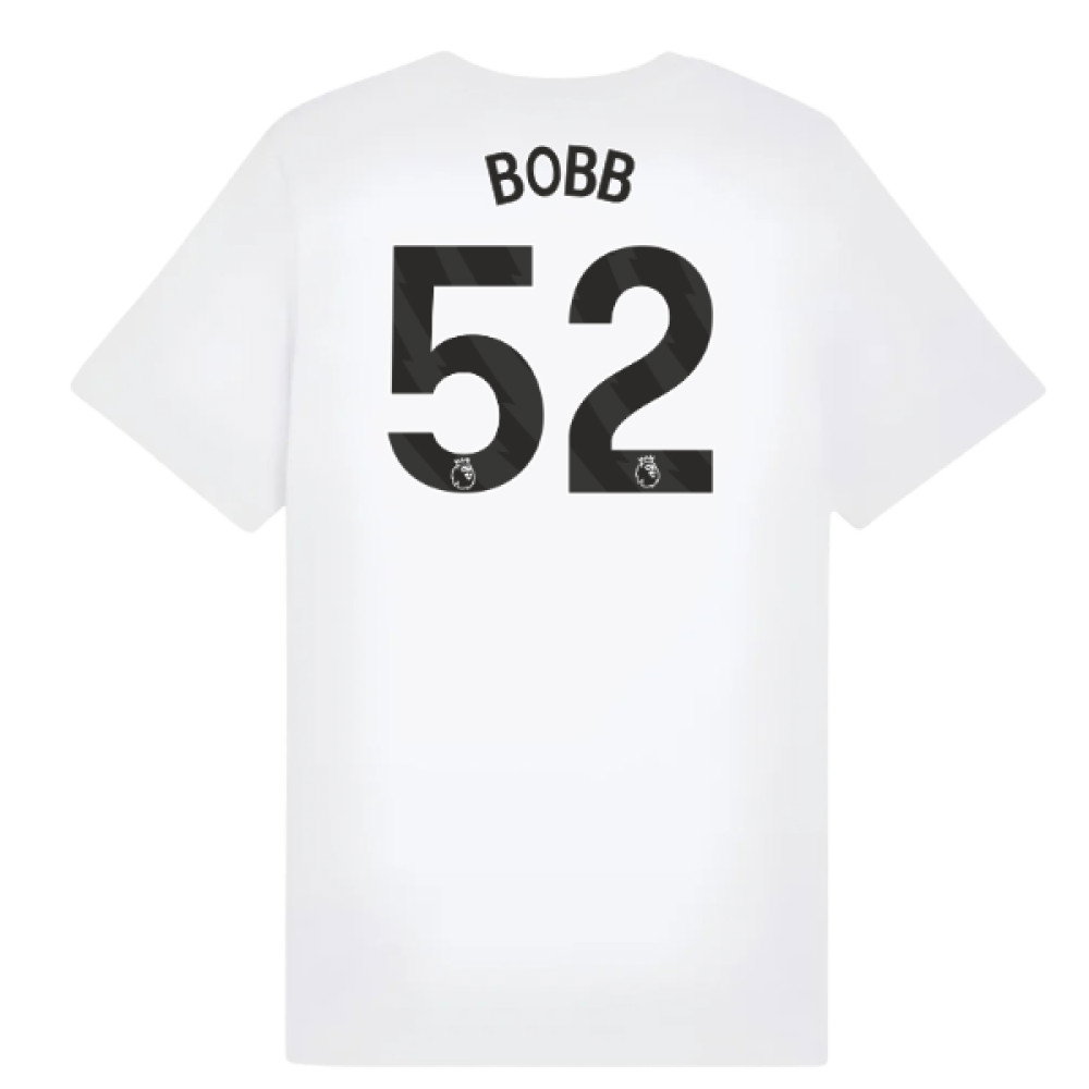 2025-2026 Man City FtblESS Tee (White) - Kids (Bobb 52)