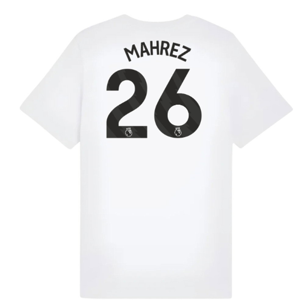 2025-2026 Man City FtblESS Tee (White) - Kids (Mahrez 26)