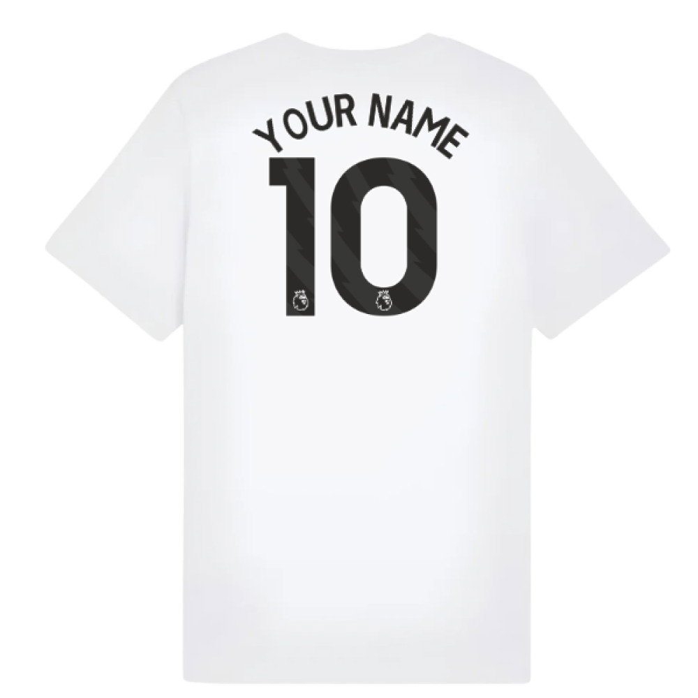 2025-2026 Man City FtblESS Tee (White) - Kids (Your Name)