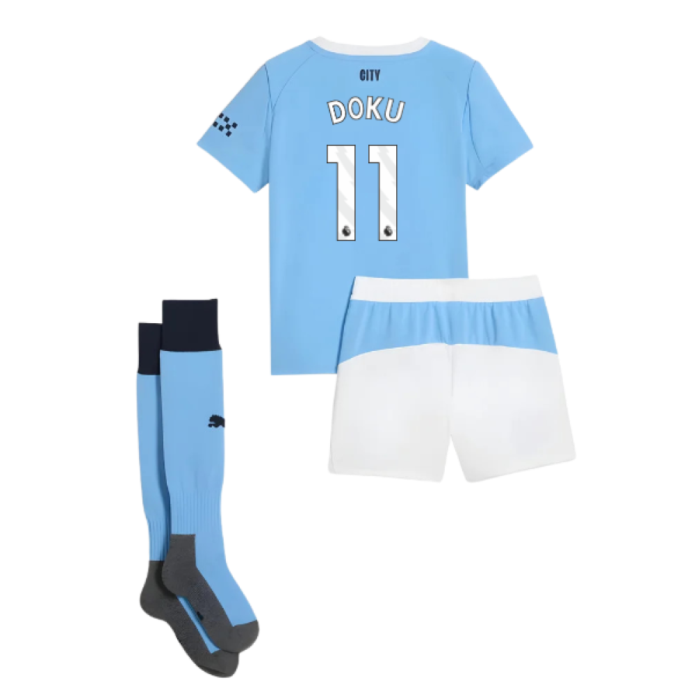2025-2026 Man City Home Mini Kit (Doku 11)
