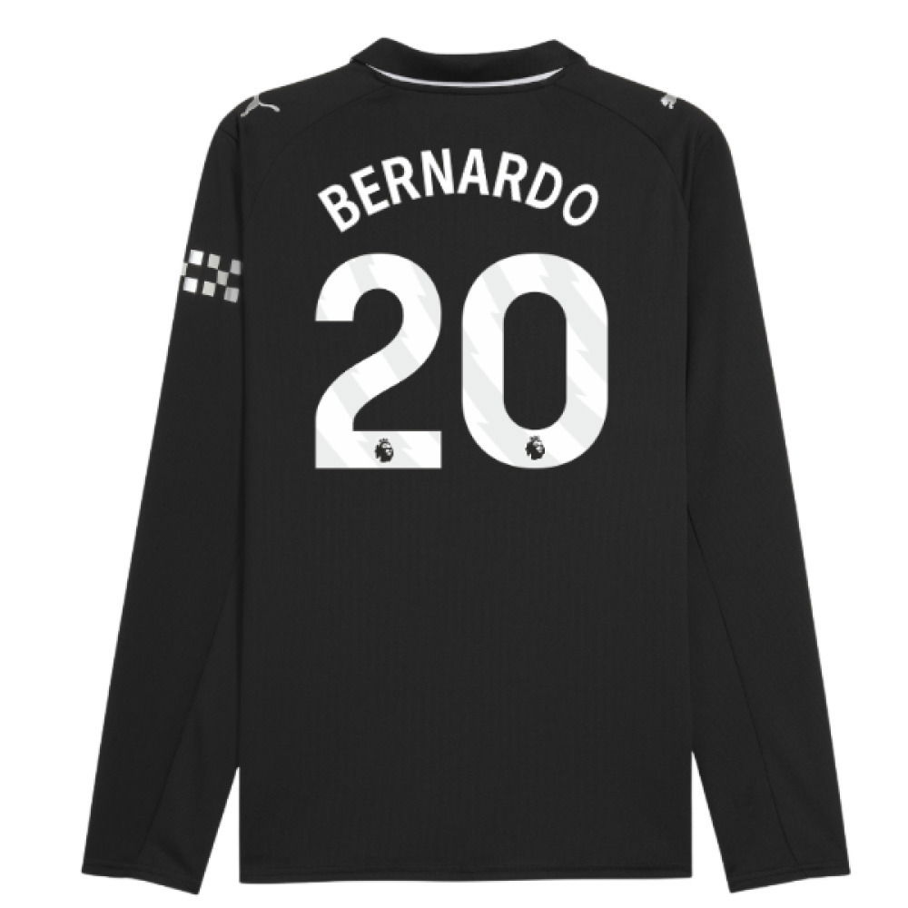 2025-2026 Man City Long Sleeve Away Shirt (Bernardo 20)