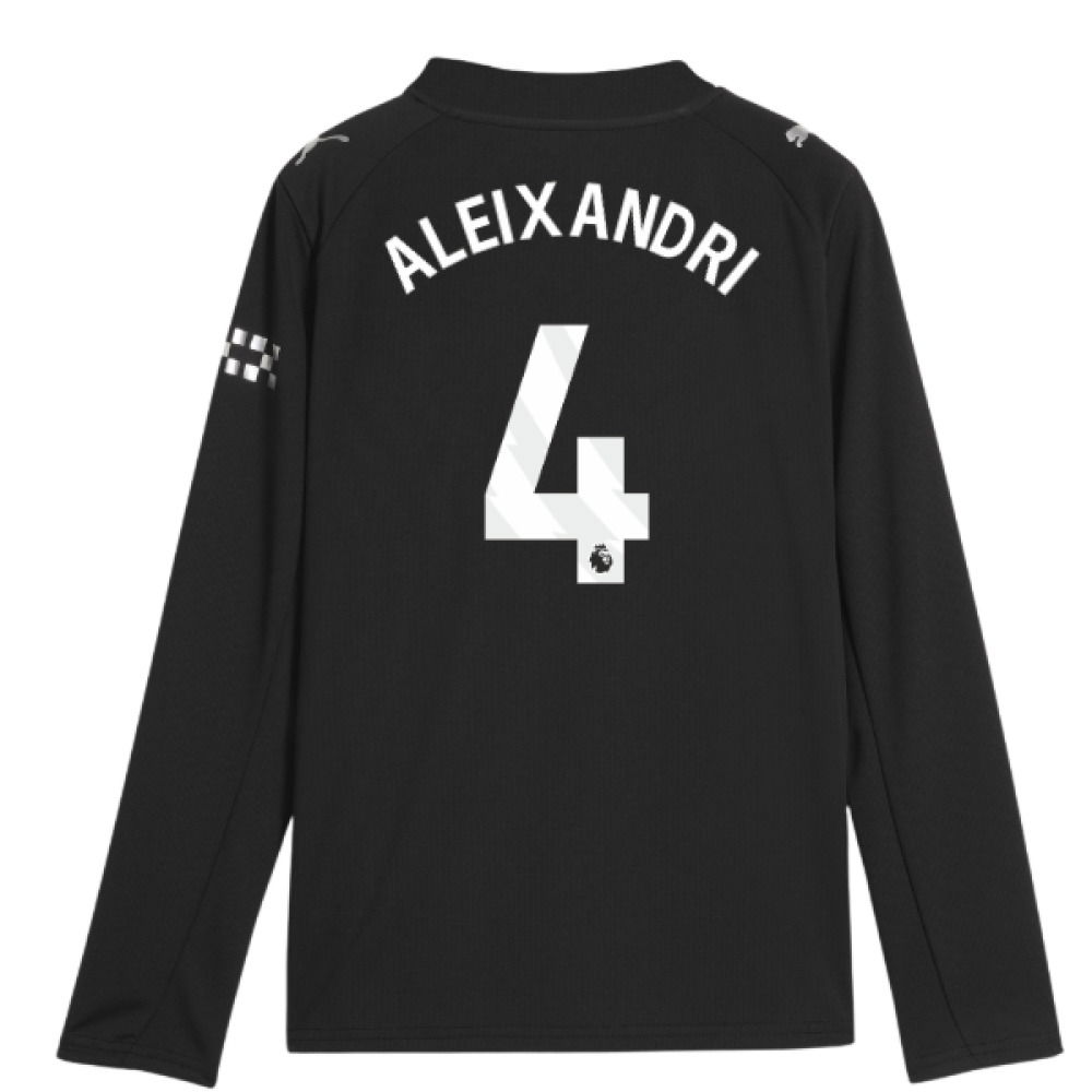 2025-2026 Man City Long Sleeve Away Shirt (Kids) (Aleixandri 4)