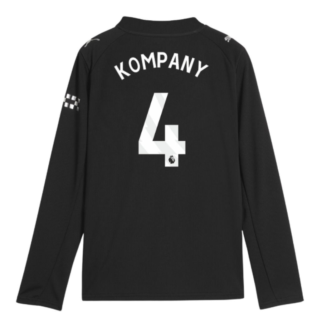 2025-2026 Man City Long Sleeve Away Shirt (Kids) (Kompany 4)
