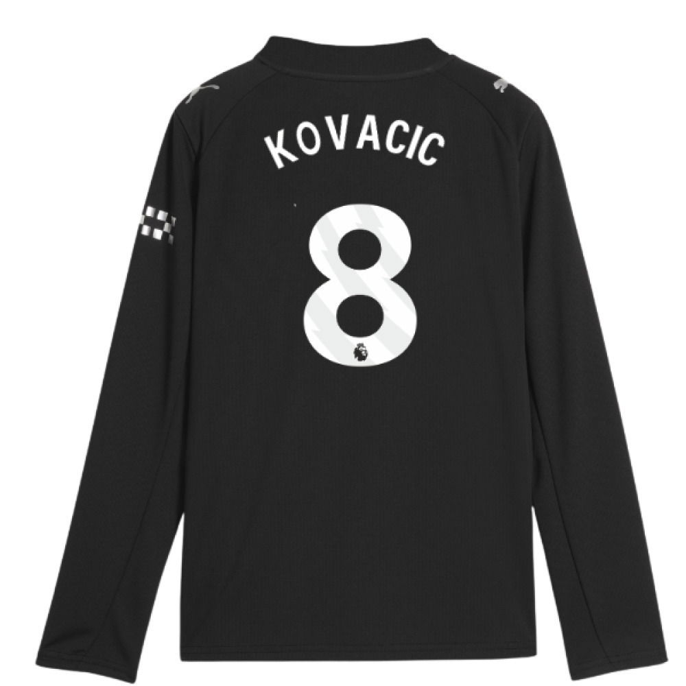 2025-2026 Man City Long Sleeve Away Shirt (Kids) (Kovacic 8)
