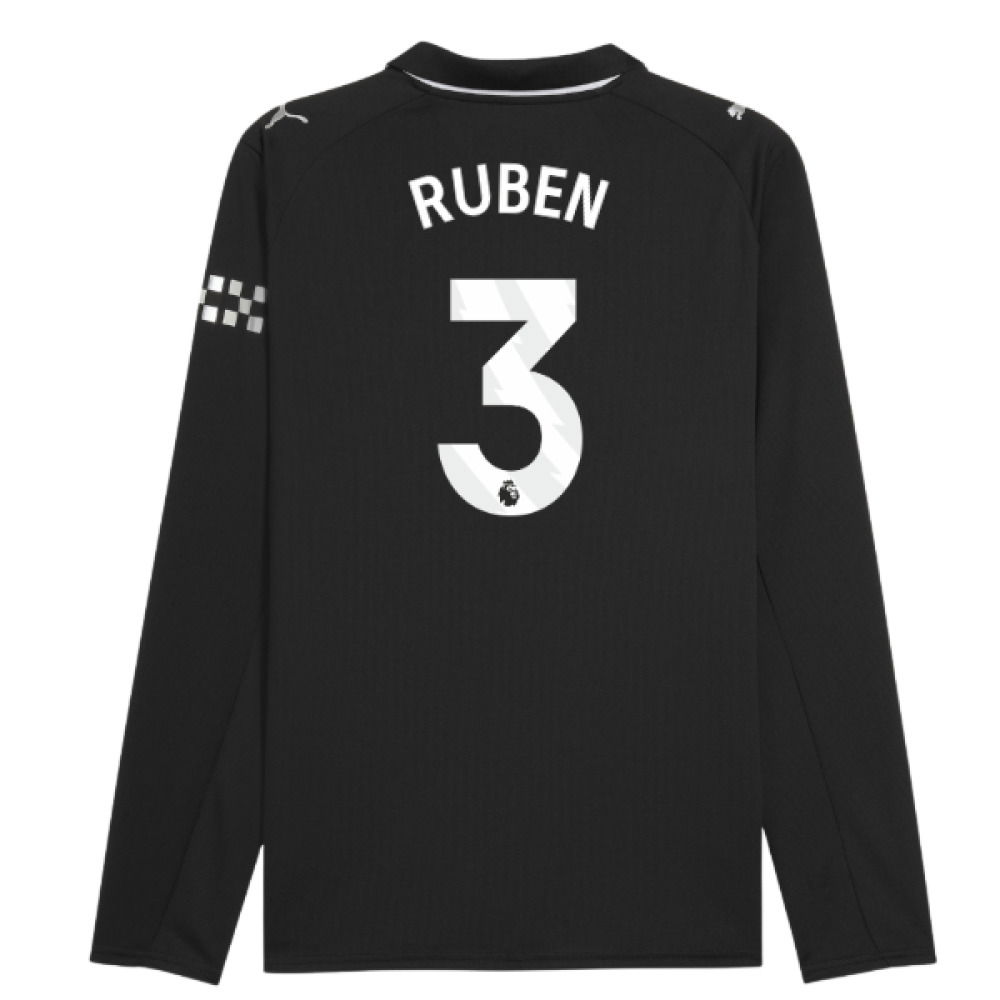 2025-2026 Man City Long Sleeve Away Shirt (Ruben 3)