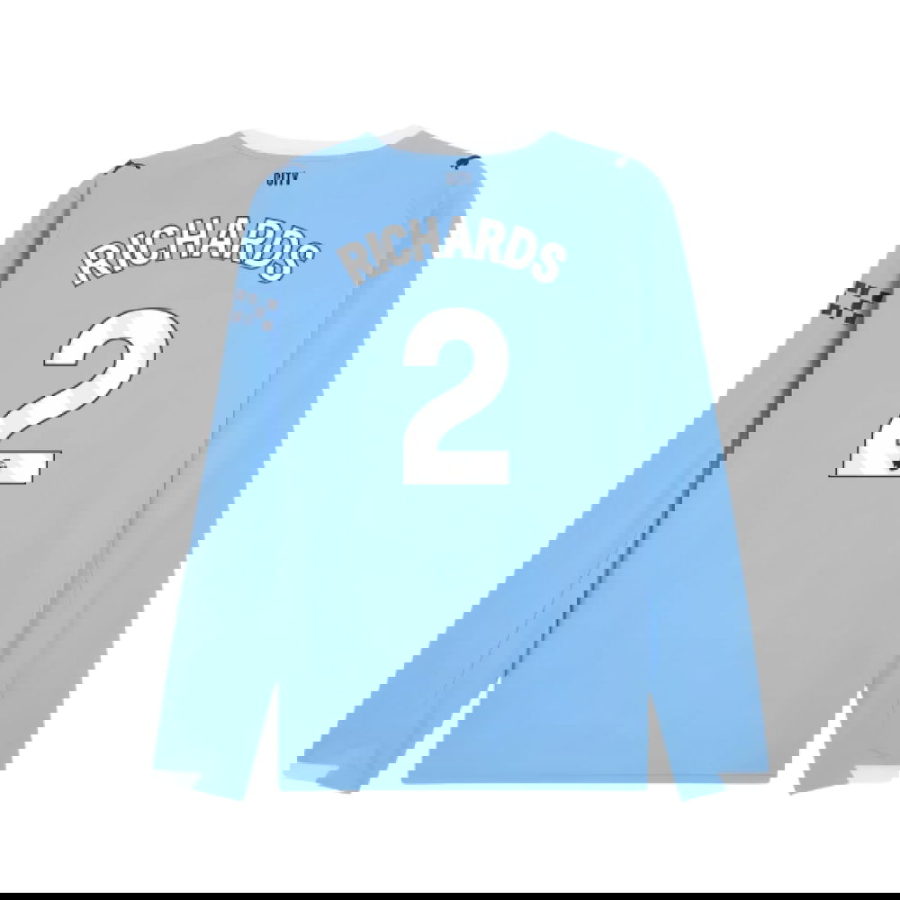 2025-2026 Man City Long Sleeve Home Shirt (Richards 2)
