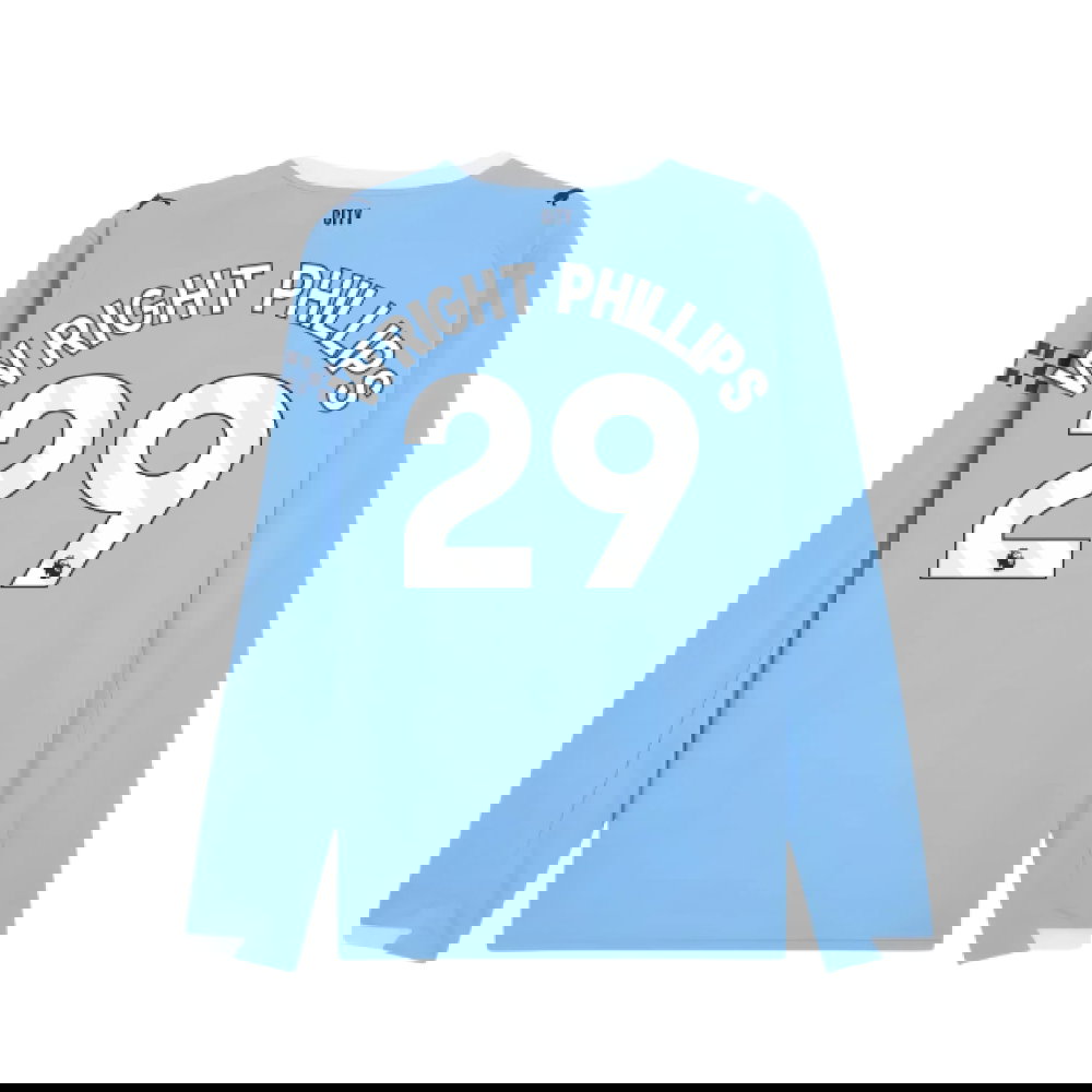 2025-2026 Man City Long Sleeve Home Shirt (Wright Phillips 29)