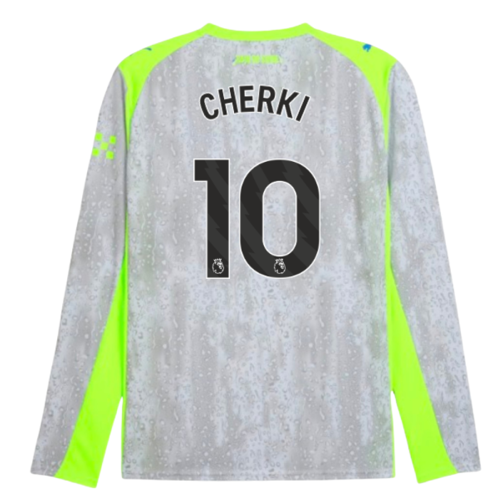 2025-2026 Man City Long Sleeve Third Shirt (Cherki 10)