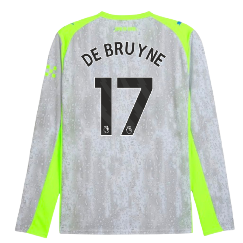 2025-2026 Man City Long Sleeve Third Shirt (De Bruyne 17)