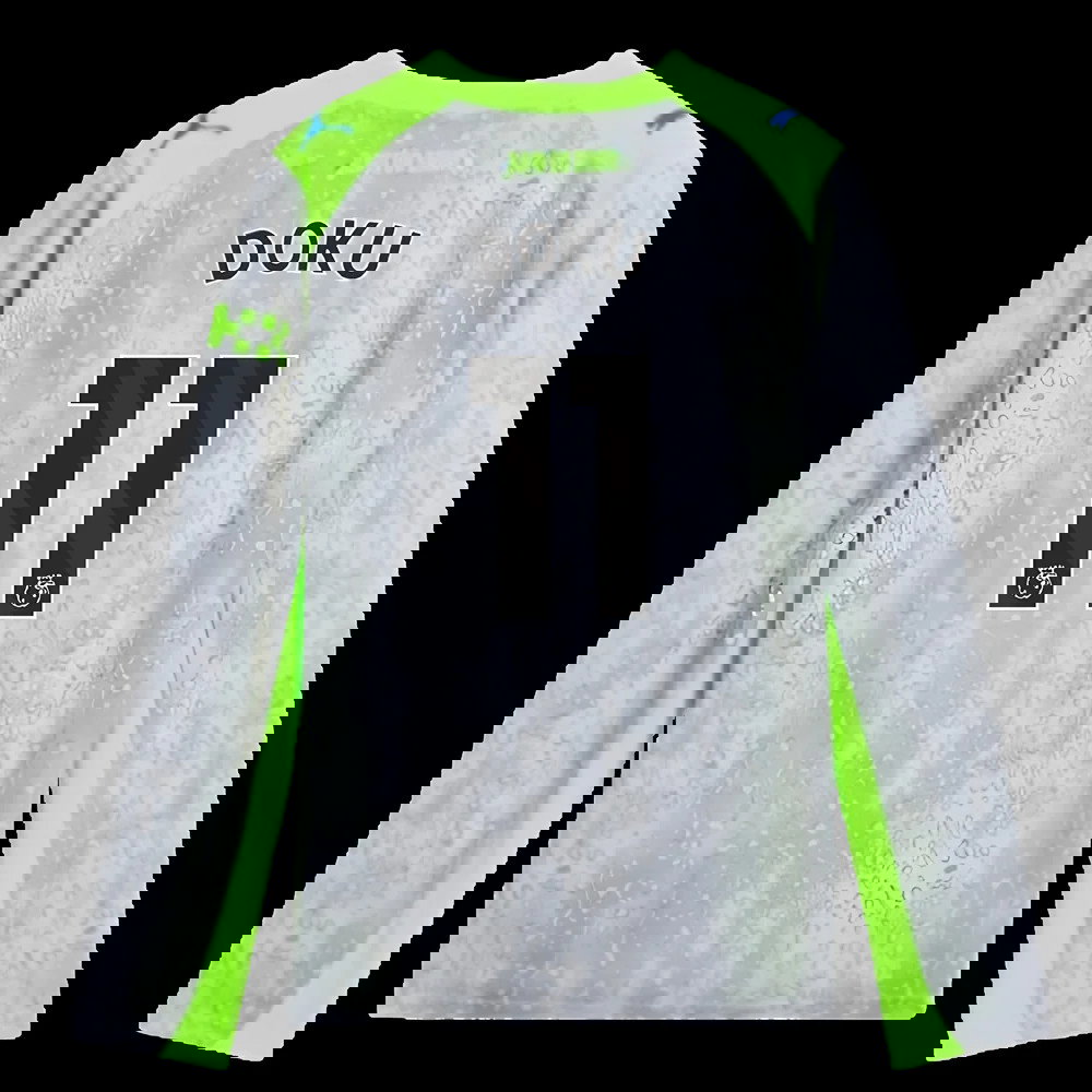 2025-2026 Man City Long Sleeve Third Shirt (Kids) (Doku 11)