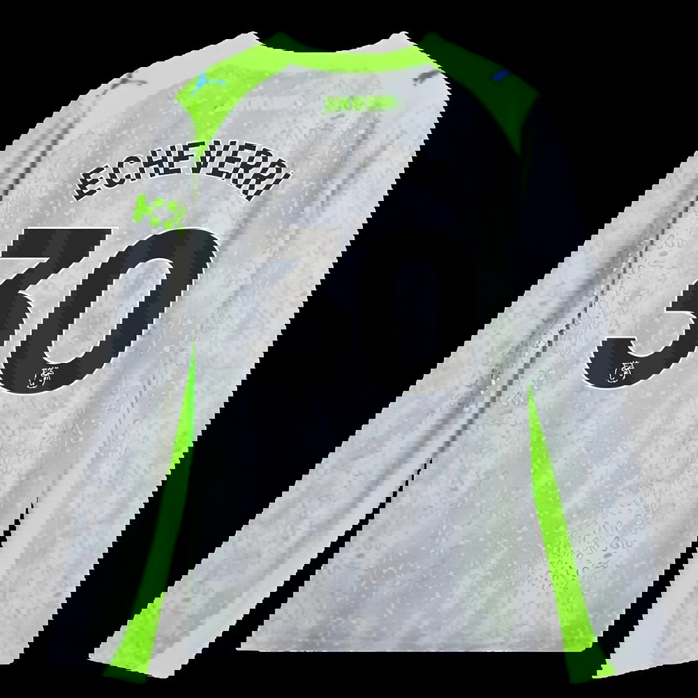 2025-2026 Man City Long Sleeve Third Shirt (Kids) (Echeverri 30)