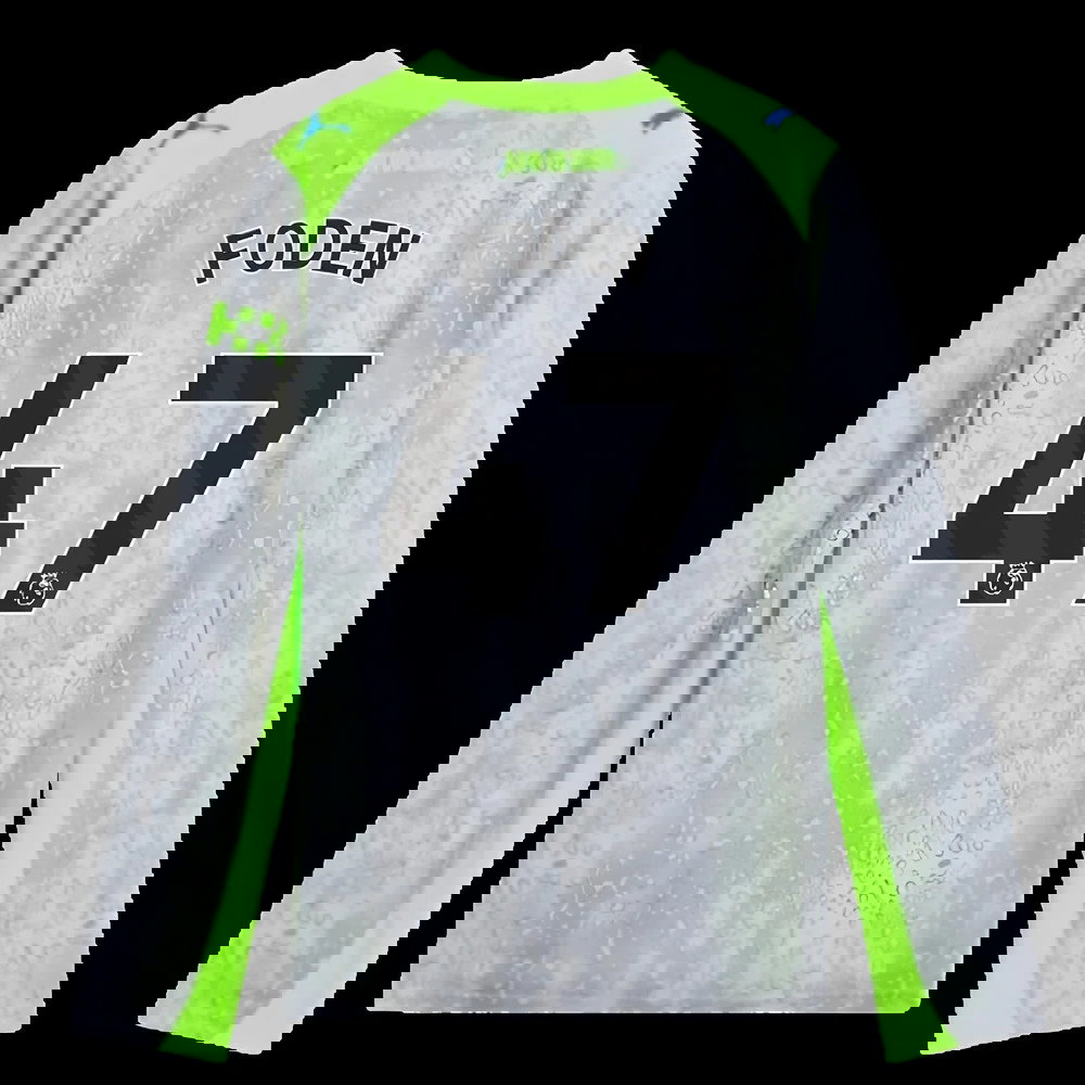 2025-2026 Man City Long Sleeve Third Shirt (Kids) (Foden 47)