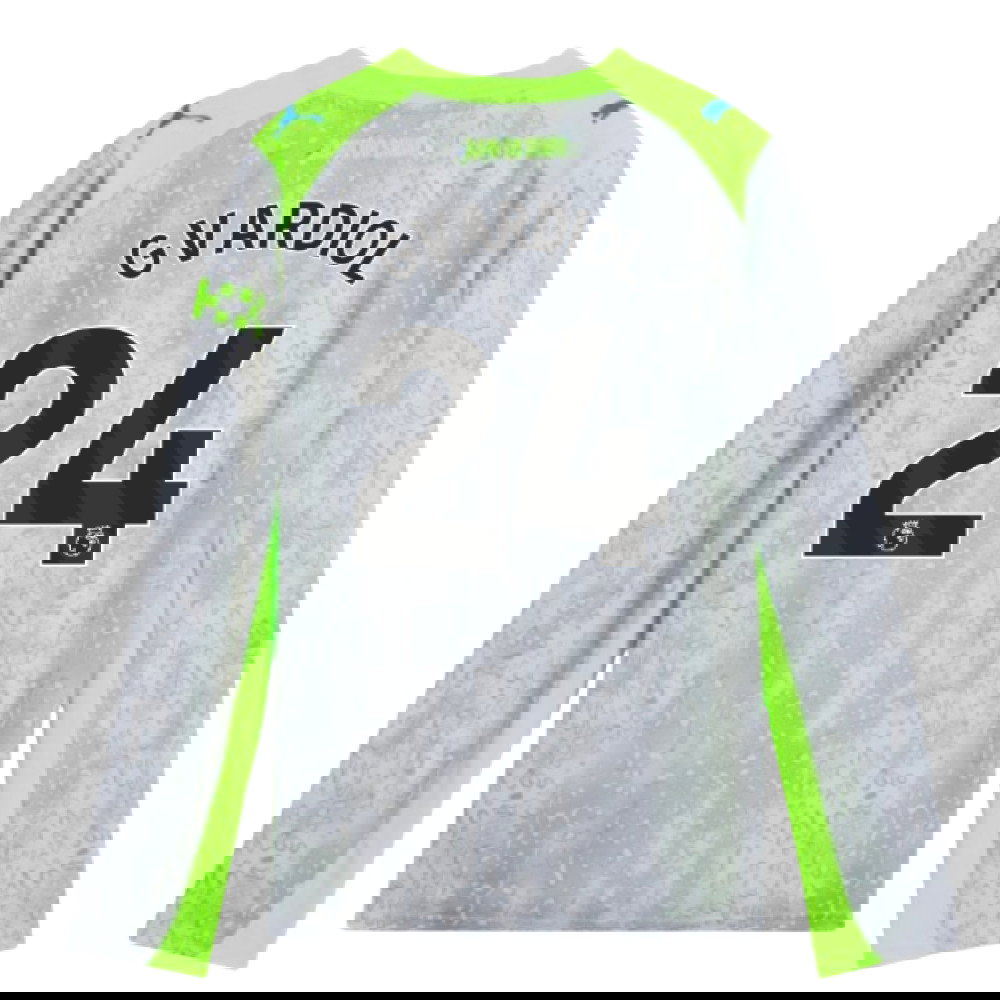 2025-2026 Man City Long Sleeve Third Shirt (Kids) (Gvardiol 24)