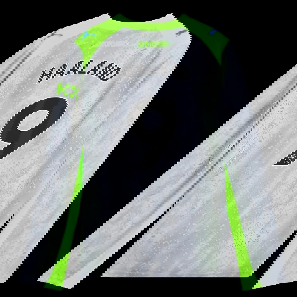 2025-2026 Man City Long Sleeve Third Shirt (Kids) (Haaland 9)