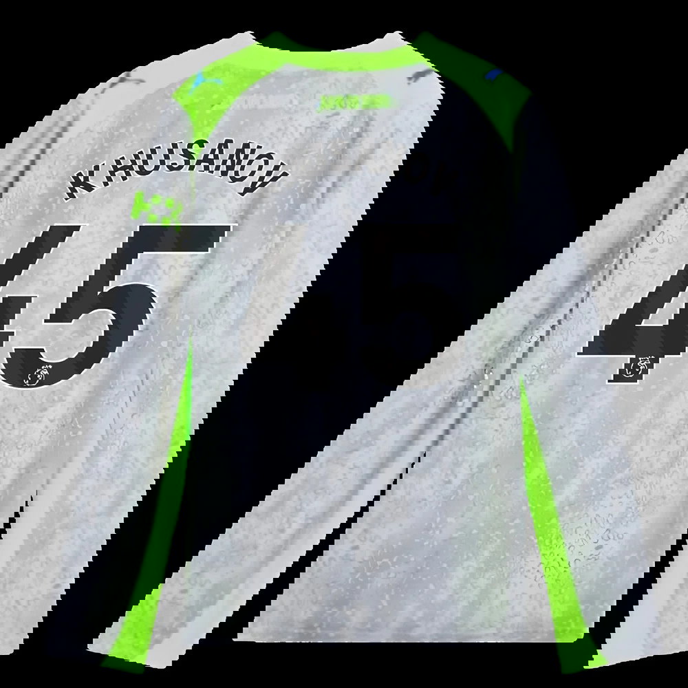 2025-2026 Man City Long Sleeve Third Shirt (Kids) (Khusanov 45)