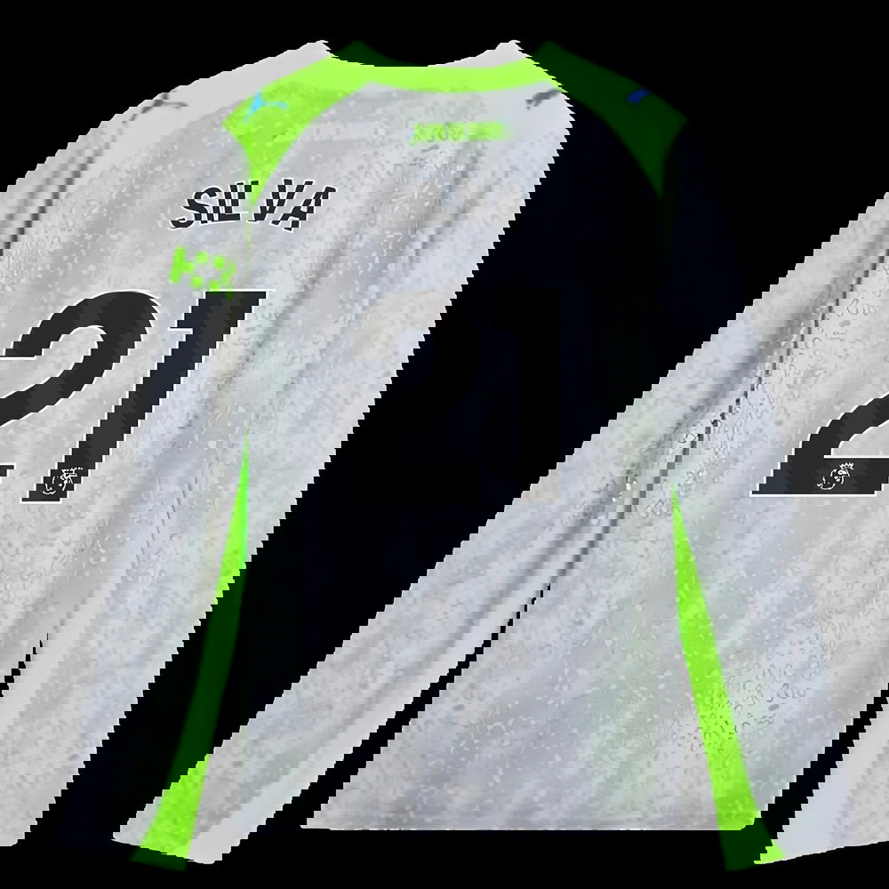 2025-2026 Man City Long Sleeve Third Shirt (Kids) (Silva 21)