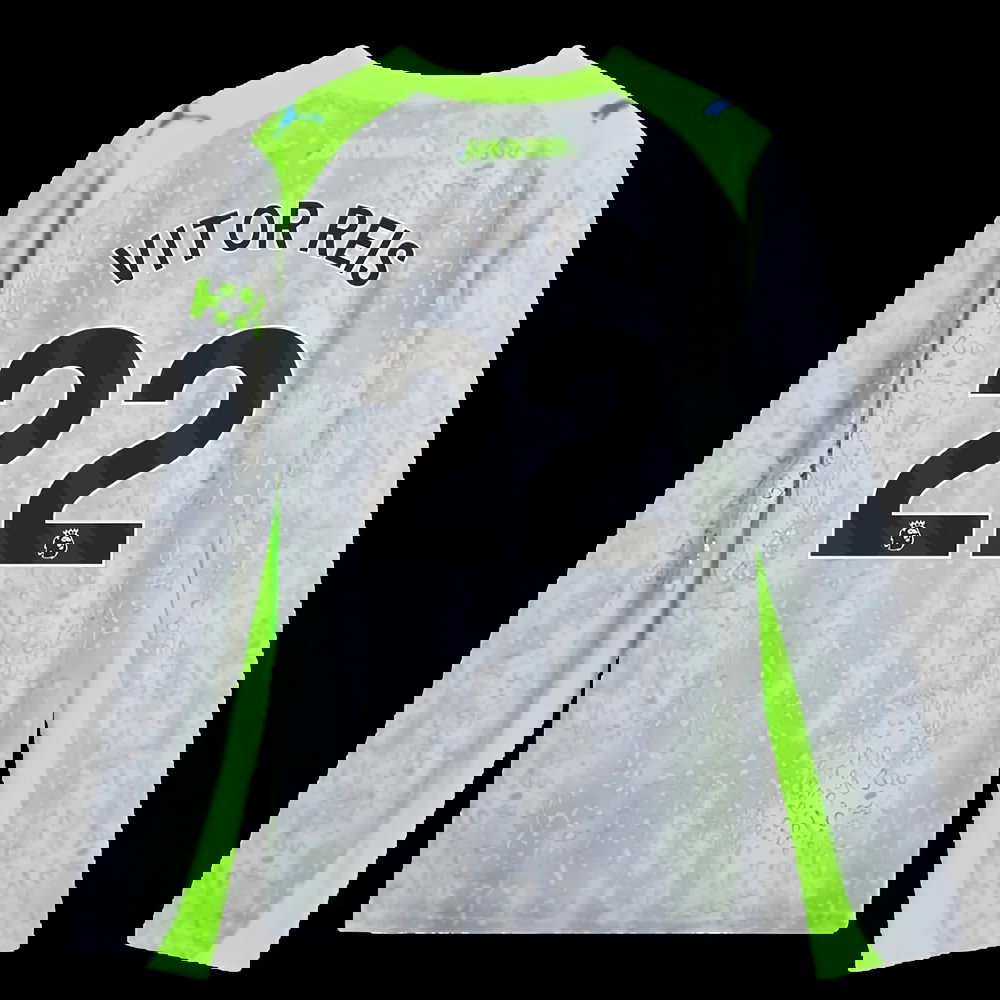 2025-2026 Man City Long Sleeve Third Shirt (Kids) (Vitor Reis 22)