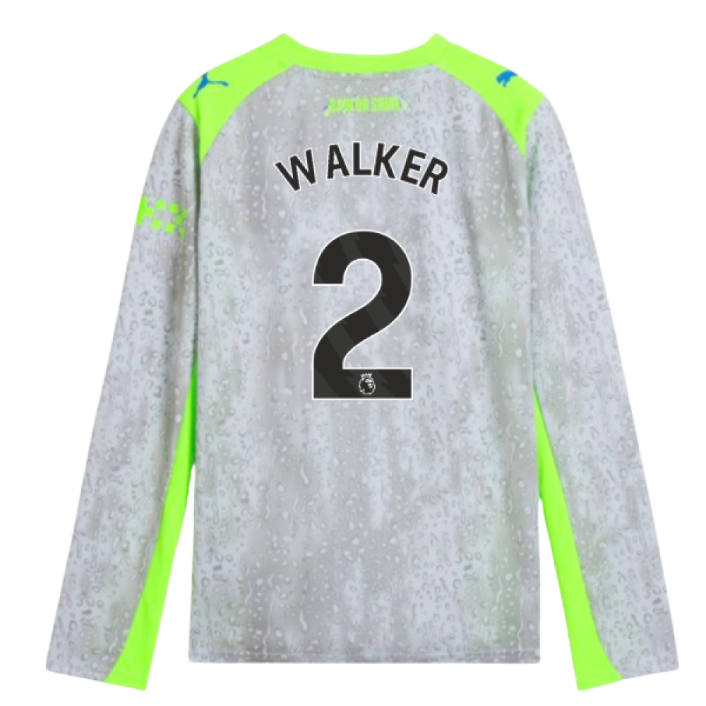 2025-2026 Man City Long Sleeve Third Shirt (Kids) (Walker 2)