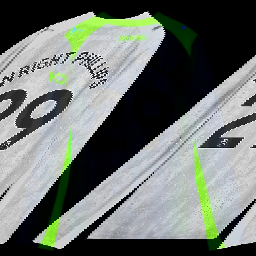 2025-2026 Man City Long Sleeve Third Shirt (Kids) (Wright Phillips 29)