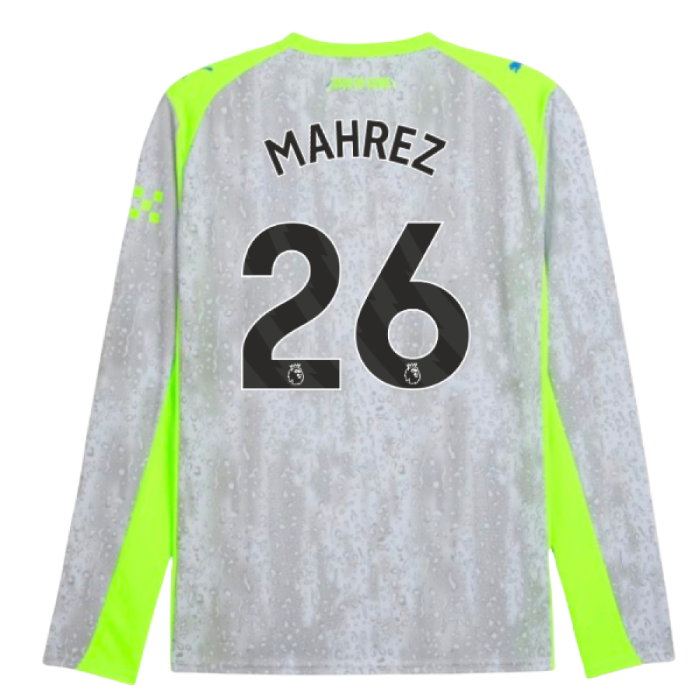 2025-2026 Man City Long Sleeve Third Shirt (Mahrez 26)