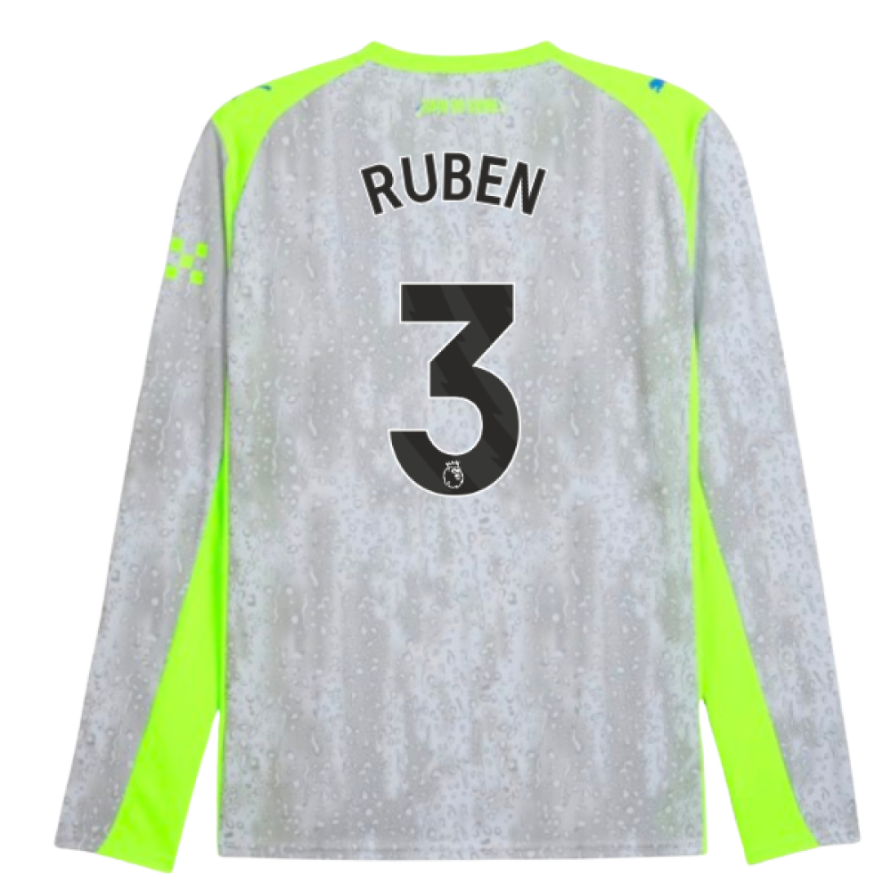 2025-2026 Man City Long Sleeve Third Shirt (Ruben 3)