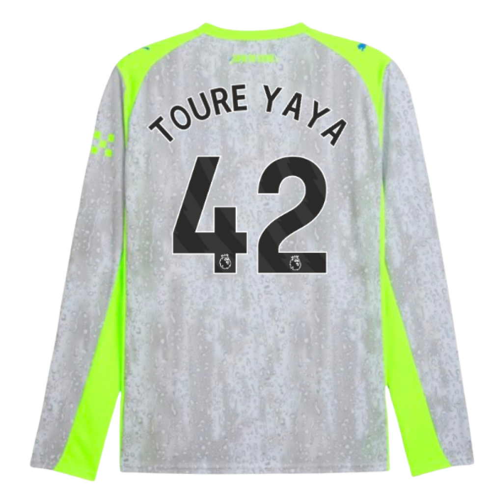 2025-2026 Man City Long Sleeve Third Shirt (Toure Yaya 42)