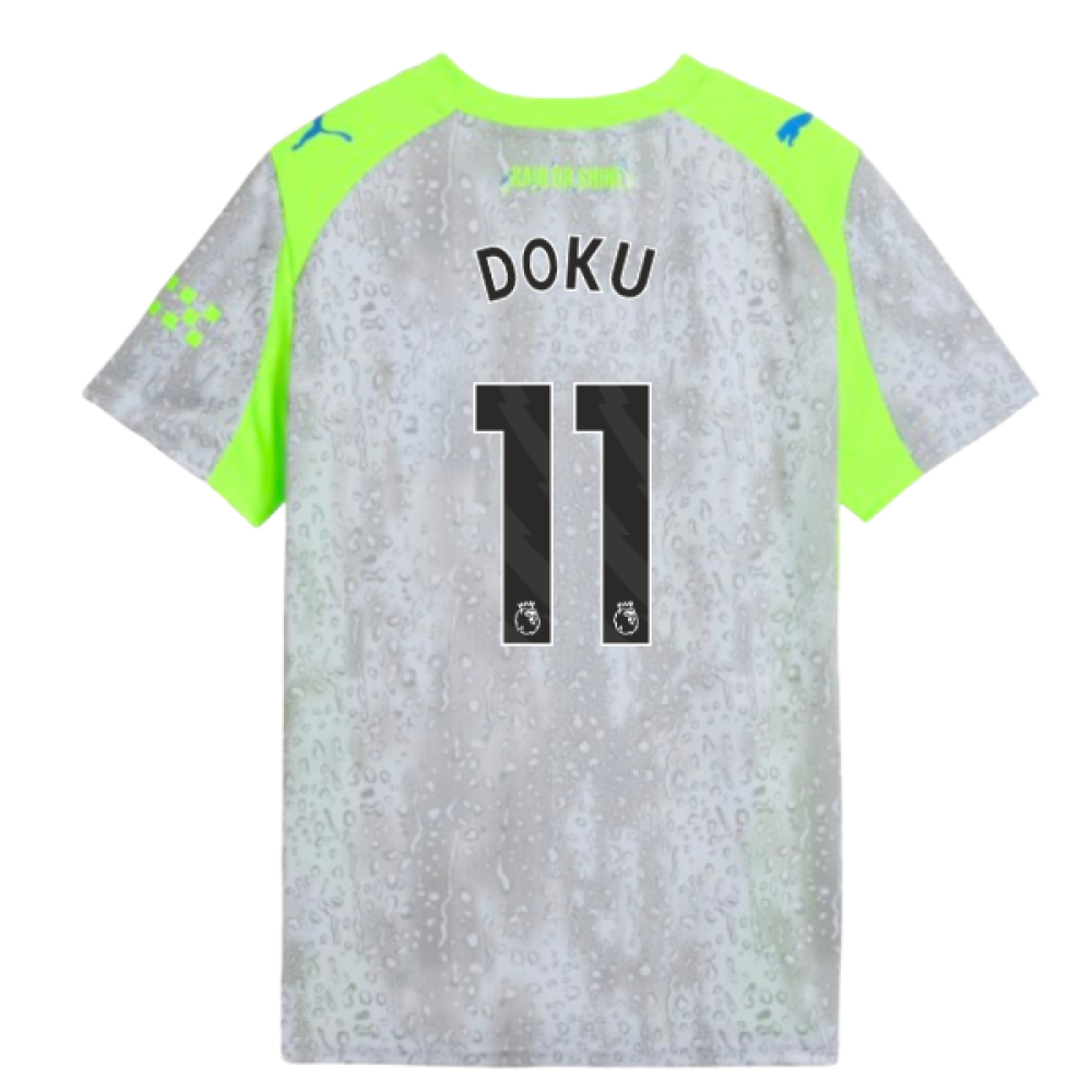 2025-2026 Man City Third Shirt (Kids) (Doku 11)