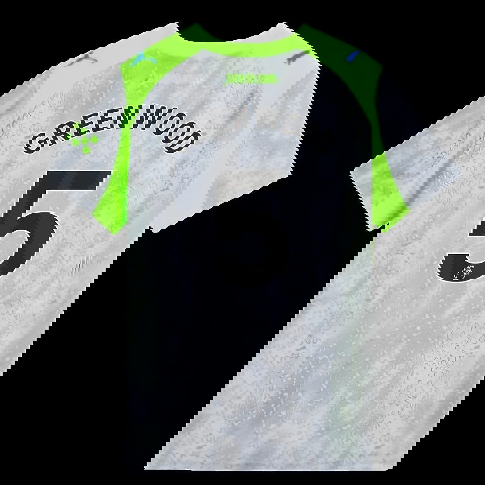 2025-2026 Man City Third Shirt (Kids) (Greenwood 5)