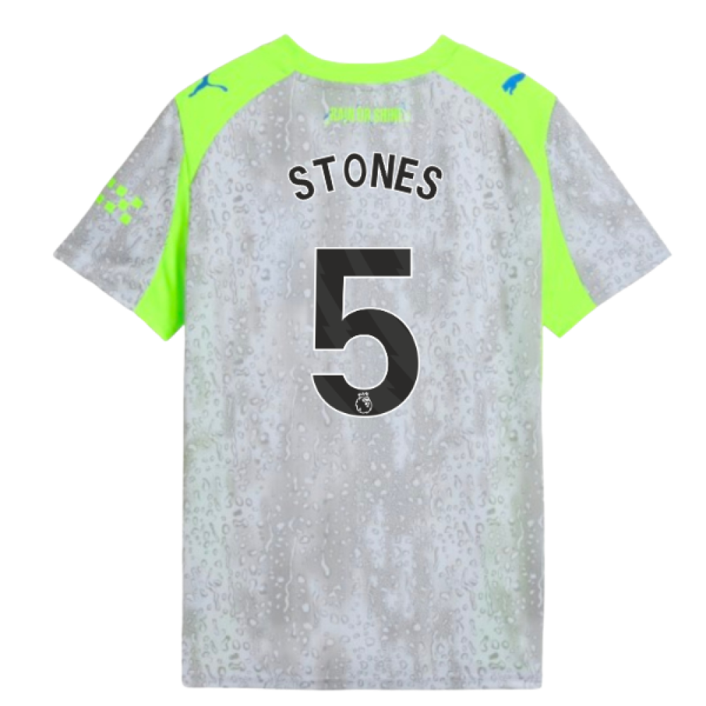 2025-2026 Man City Third Shirt (Kids) (Stones 5)