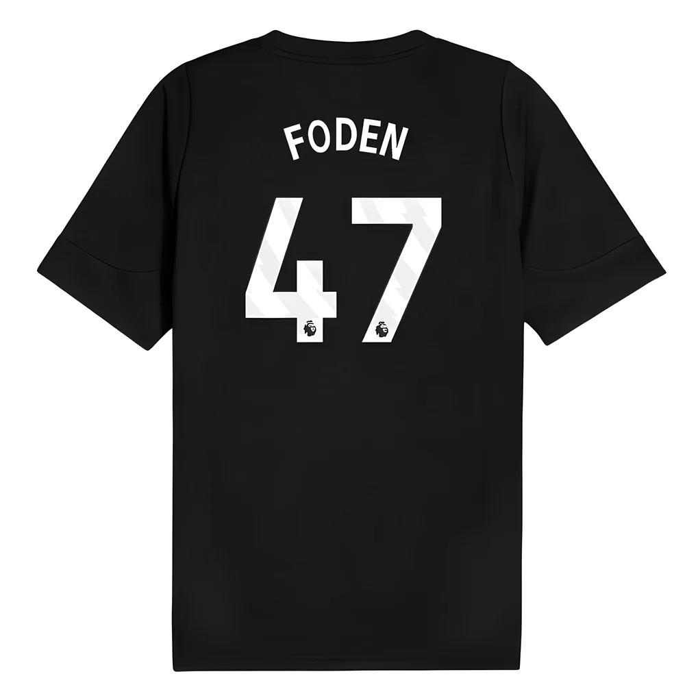 2025-2026 Man City Training Jersey (Black) (Foden 47)
