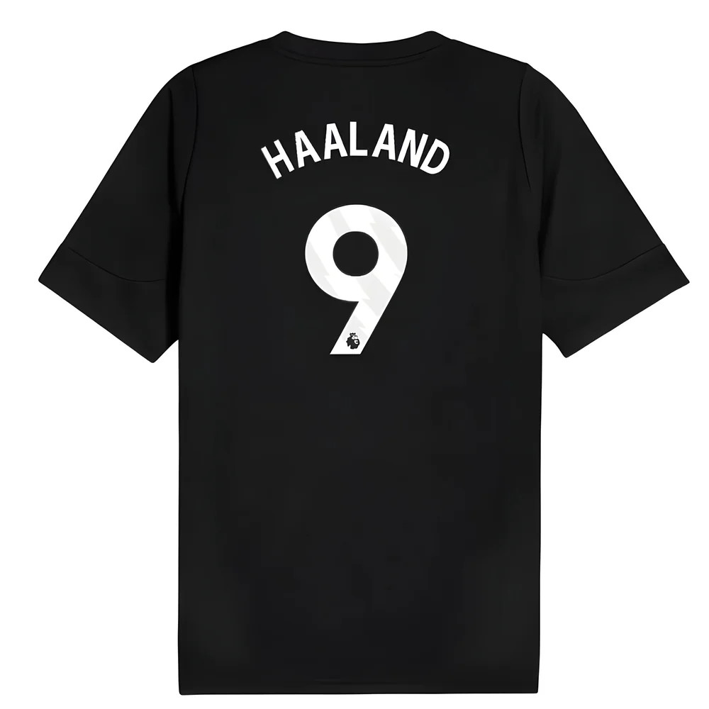 2025-2026 Man City Training Jersey (Black) (Haaland 9)