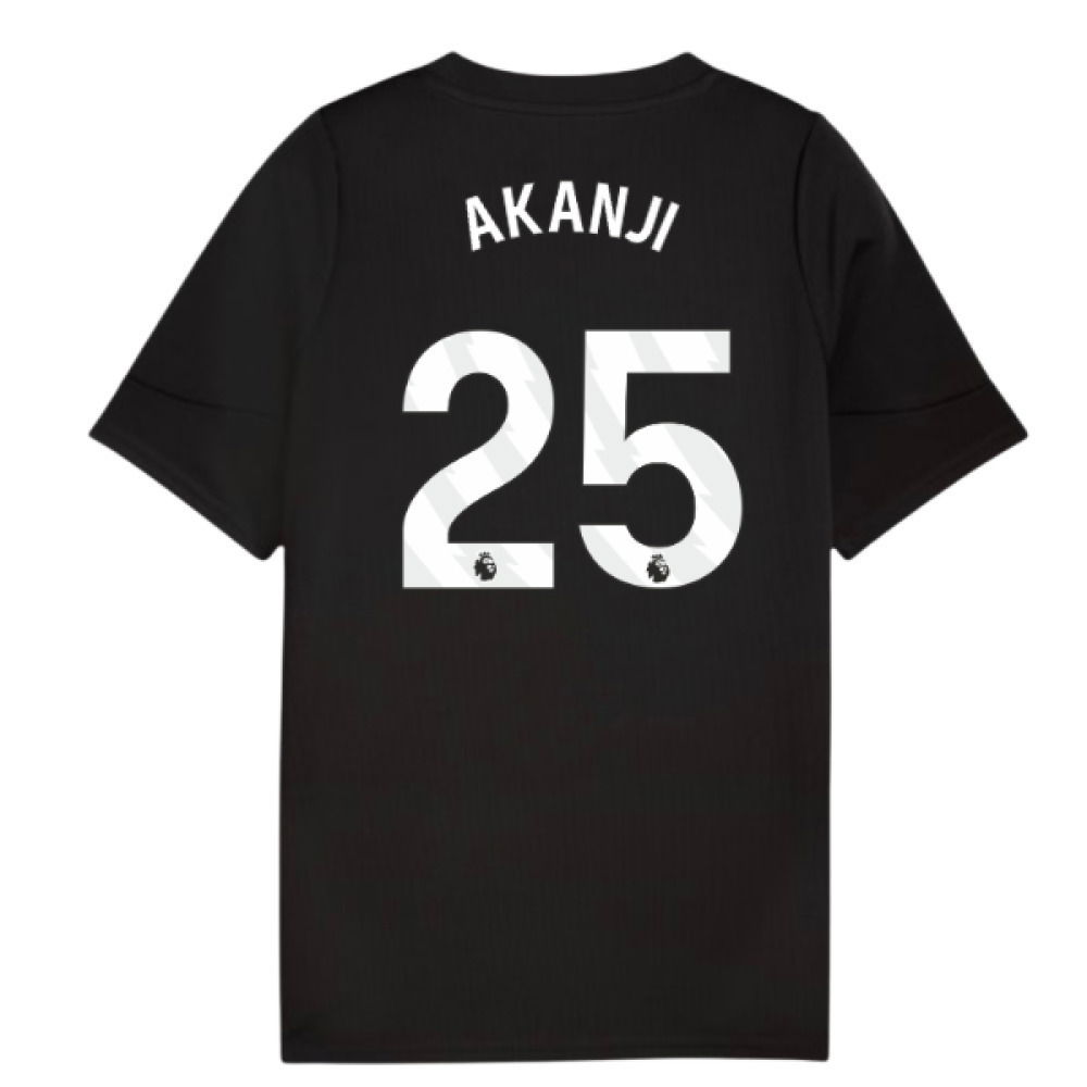 2025-2026 Man City Training Jersey (Black) - Kids (Akanji 25)