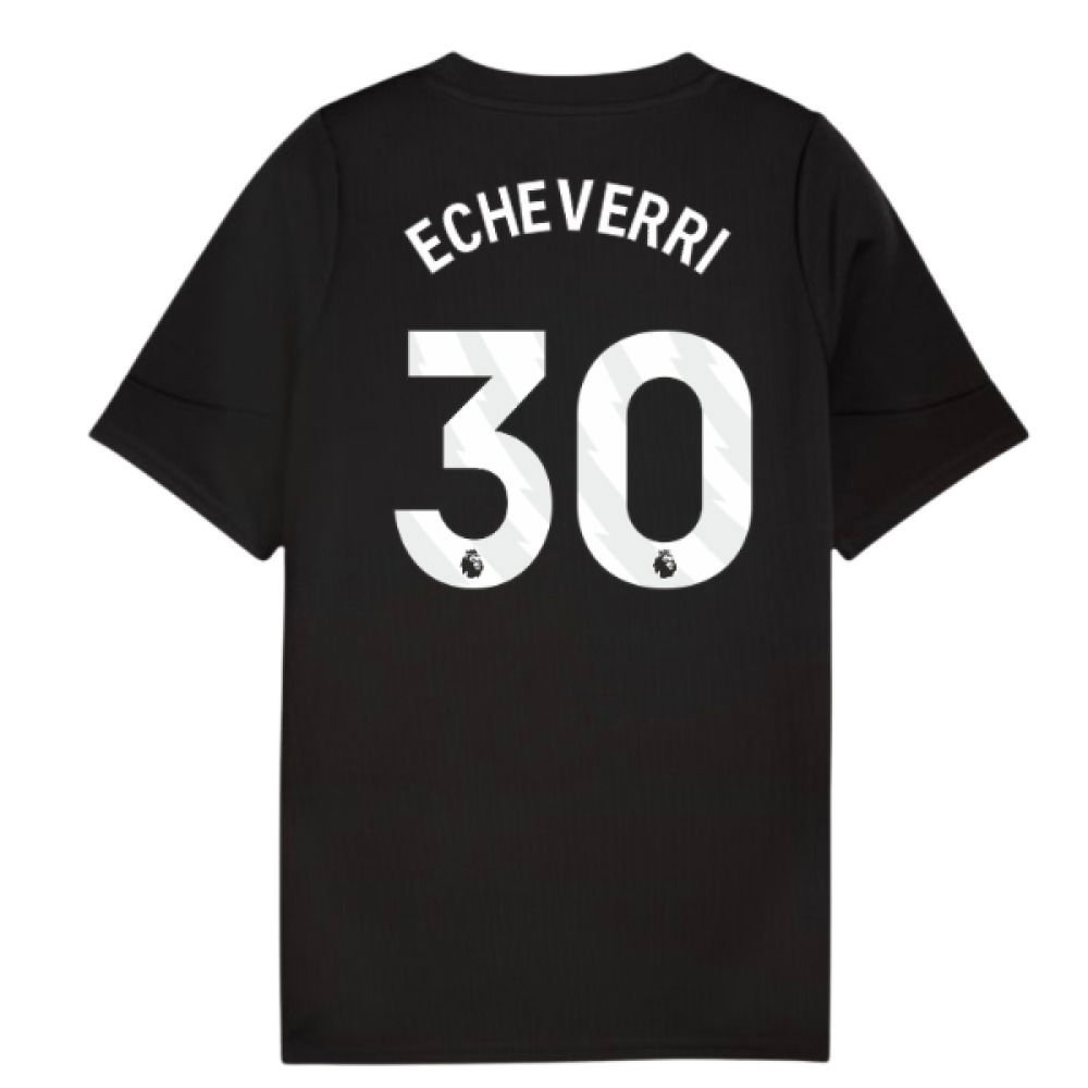 2025-2026 Man City Training Jersey (Black) - Kids (Echeverri 30)